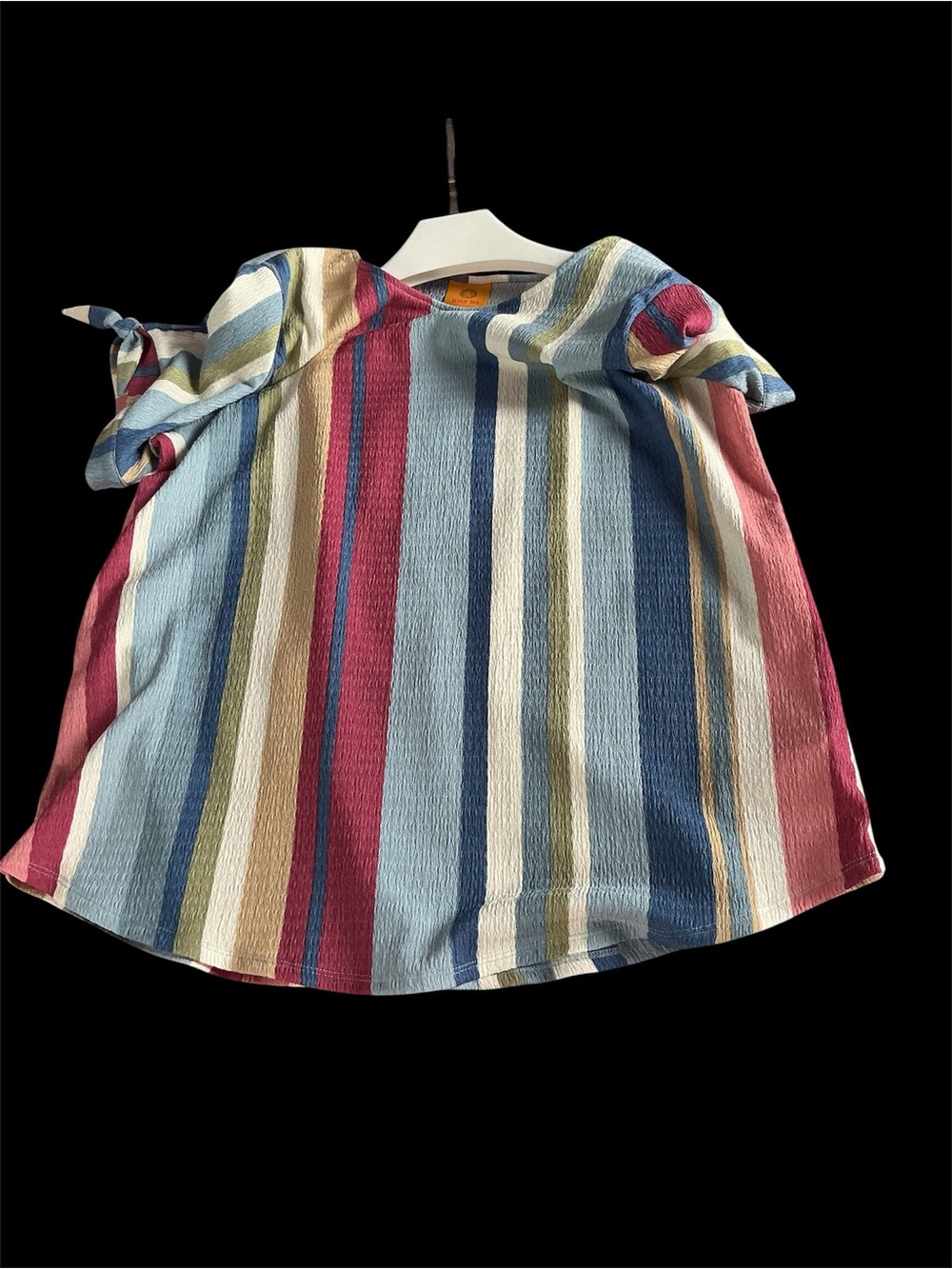Ruby Rd Striped Short-Sleeve Women's Top - Picture 5 of 9